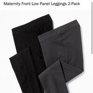 NWT 2-Pack Old Navy Maternity Low Panel Leggings